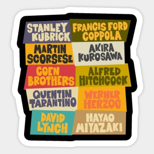 Legendary Movie Directors - Blockletter Typo Style Series Sticker